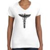 Women's Fine Jersey V-Neck Tee Thumbnail