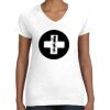 Women's Fine Jersey V-Neck Tee Thumbnail