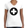 Women's Fine Jersey V-Neck Tee Thumbnail