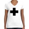Women's Fine Jersey V-Neck Tee Thumbnail