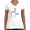 Women's Fine Jersey V-Neck Tee Thumbnail