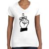 Women's Fine Jersey V-Neck Tee Thumbnail