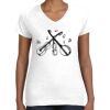 Women's Fine Jersey V-Neck Tee Thumbnail