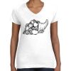 Women's Fine Jersey V-Neck Tee Thumbnail