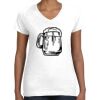 Women's Fine Jersey V-Neck Tee Thumbnail
