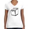 Women's Fine Jersey V-Neck Tee Thumbnail