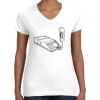 Women's Fine Jersey V-Neck Tee Thumbnail