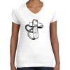 Women's Fine Jersey V-Neck Tee Thumbnail