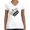 Women's Fine Jersey V-Neck Tee Thumbnail