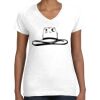 Women's Fine Jersey V-Neck Tee Thumbnail