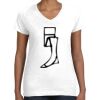 Women's Fine Jersey V-Neck Tee Thumbnail