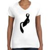 Women's Fine Jersey V-Neck Tee Thumbnail
