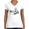 Women's Fine Jersey V-Neck Tee Thumbnail