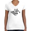 Women's Fine Jersey V-Neck Tee Thumbnail