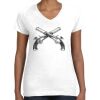 Women's Fine Jersey V-Neck Tee Thumbnail