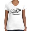 Women's Fine Jersey V-Neck Tee Thumbnail