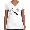 Women's Fine Jersey V-Neck Tee Thumbnail