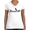 Women's Fine Jersey V-Neck Tee Thumbnail