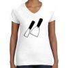 Women's Fine Jersey V-Neck Tee Thumbnail