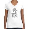 Women's Fine Jersey V-Neck Tee Thumbnail