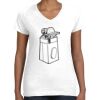 Women's Fine Jersey V-Neck Tee Thumbnail