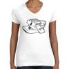 Women's Fine Jersey V-Neck Tee Thumbnail