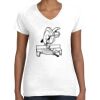 Women's Fine Jersey V-Neck Tee Thumbnail