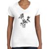 Women's Fine Jersey V-Neck Tee Thumbnail