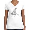 Women's Fine Jersey V-Neck Tee Thumbnail