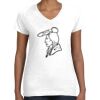 Women's Fine Jersey V-Neck Tee Thumbnail