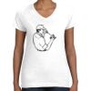 Women's Fine Jersey V-Neck Tee Thumbnail