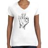 Women's Fine Jersey V-Neck Tee Thumbnail