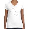 Women's Fine Jersey V-Neck Tee Thumbnail