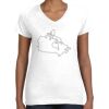 Women's Fine Jersey V-Neck Tee Thumbnail