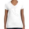 Women's Fine Jersey V-Neck Tee Thumbnail