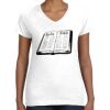 Women's Fine Jersey V-Neck Tee Thumbnail