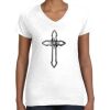 Women's Fine Jersey V-Neck Tee Thumbnail