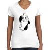 Women's Fine Jersey V-Neck Tee Thumbnail