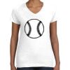 Women's Fine Jersey V-Neck Tee Thumbnail