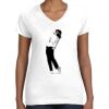 Women's Fine Jersey V-Neck Tee Thumbnail