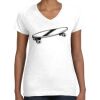 Women's Fine Jersey V-Neck Tee Thumbnail