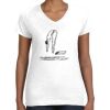 Women's Fine Jersey V-Neck Tee Thumbnail