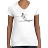Women's Fine Jersey V-Neck Tee Thumbnail