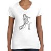 Women's Fine Jersey V-Neck Tee Thumbnail