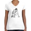 Women's Fine Jersey V-Neck Tee Thumbnail