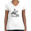 Women's Fine Jersey V-Neck Tee Thumbnail