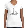 Women's Fine Jersey V-Neck Tee Thumbnail