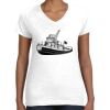 Women's Fine Jersey V-Neck Tee Thumbnail
