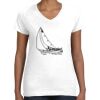 Women's Fine Jersey V-Neck Tee Thumbnail