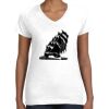 Women's Fine Jersey V-Neck Tee Thumbnail